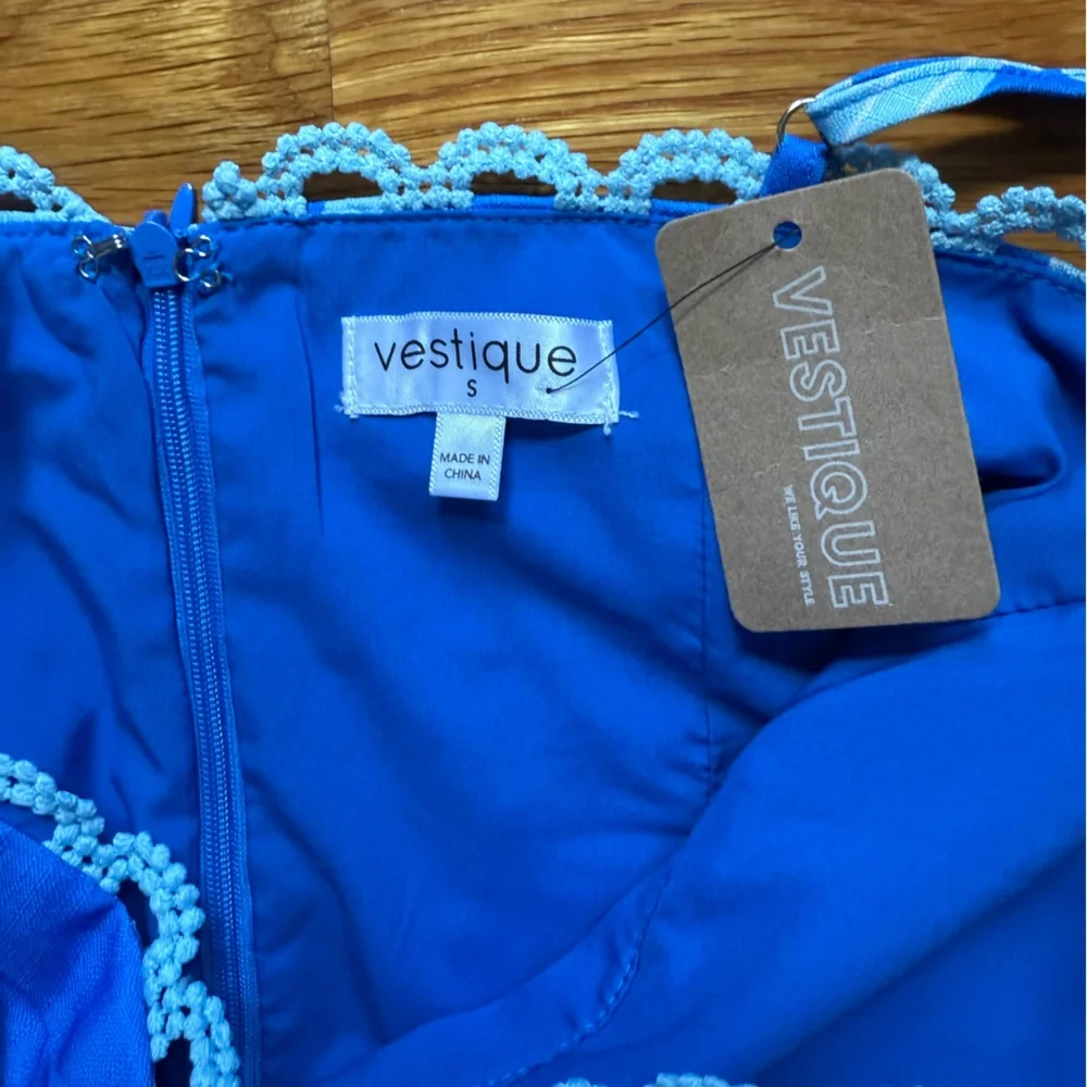 Vestique Blue Floral Mini Dress - Picture 5 of 5